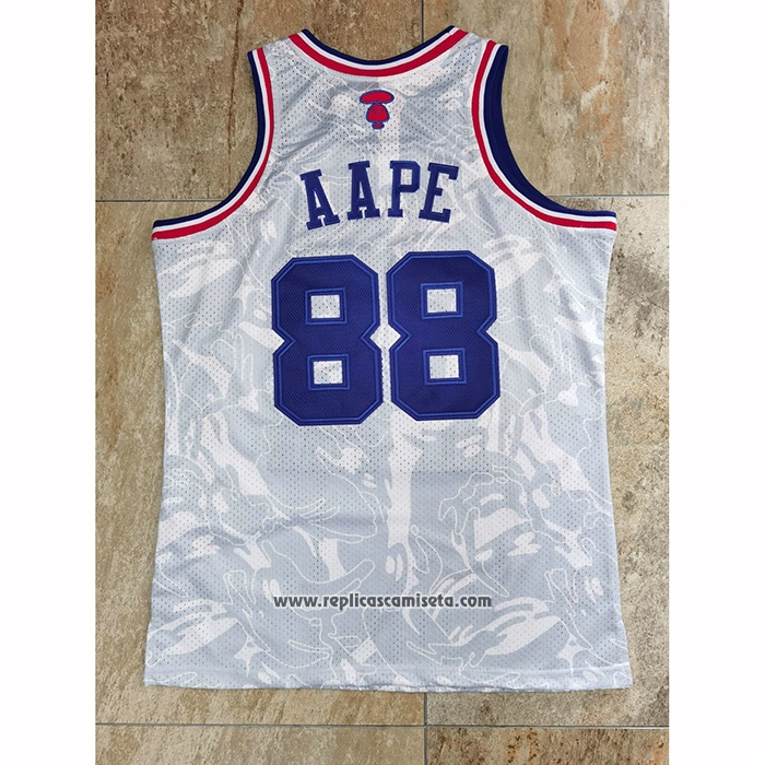 Camiseta All Star 1988 AAPE x Mitchell & Ness Blanco